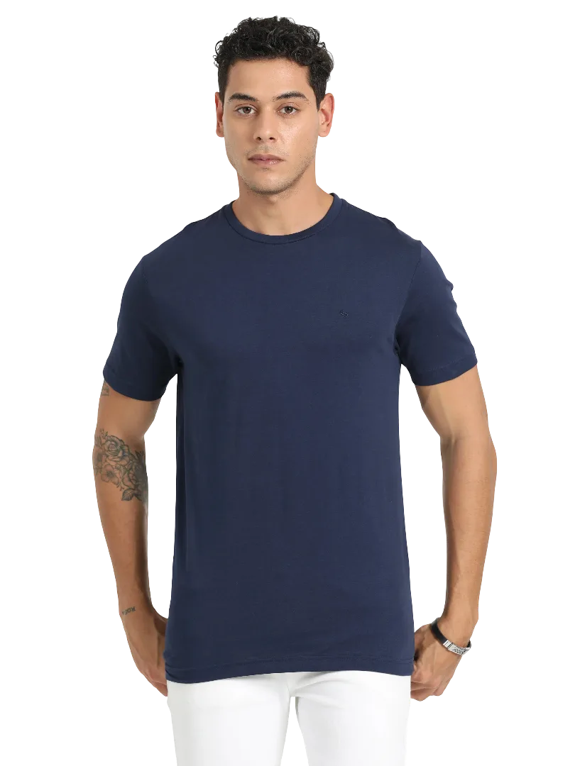 Navy Blue Round Neck T-Shirt